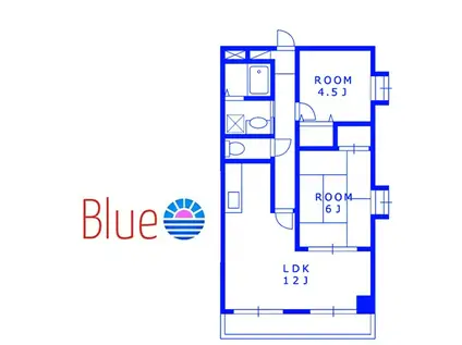 メルシード(2LDK/2階)の間取り写真