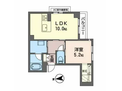 イーストゲートレジデンス(1LDK/3階)の間取り写真