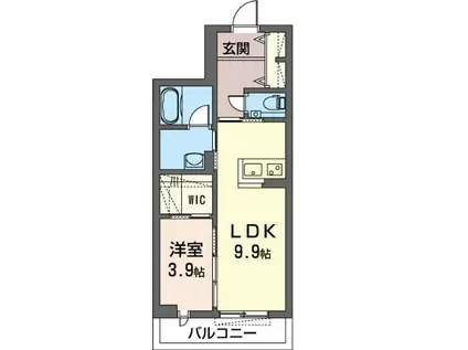 アベニュー栄和(1LDK/3階)の間取り写真