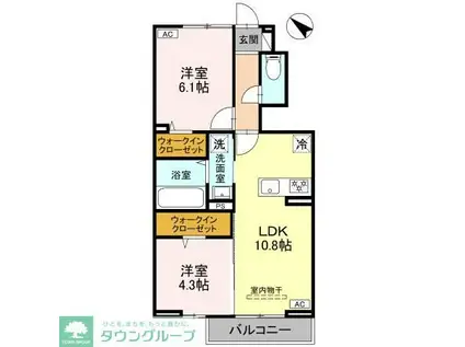 CLASSEUM桶川泉 III(2LDK/1階)の間取り写真