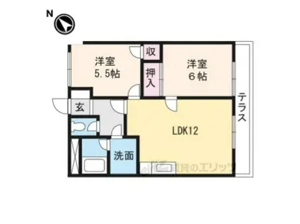 エスポワール21(2LDK/1階)の間取り写真