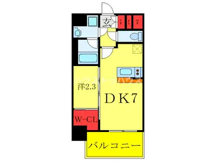 SYFORME KOMAGOME(1DK/10階)の間取り写真