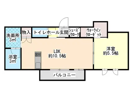 グローレI(1LDK/1階)の間取り写真