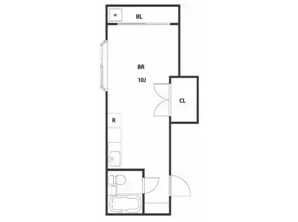 ハイツTEN(ワンルーム/2階)の間取り写真