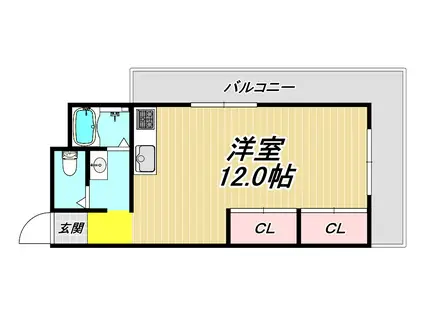 宏榮マンション(ワンルーム/3階)の間取り写真