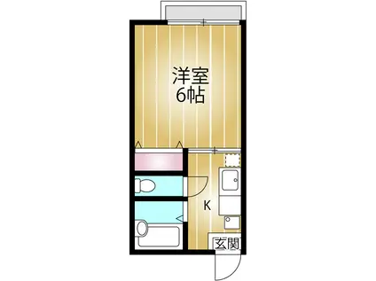 メゾンエトワール(1K/2階)の間取り写真