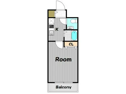 ロリエタワー川崎(1K/2階)の間取り写真