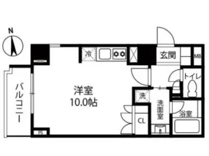六本木セブン(ワンルーム/2階)の間取り写真