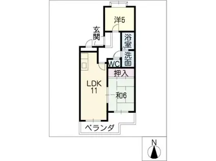 メゾン・ドゥ・ベルビィー(2LDK/2階)の間取り写真