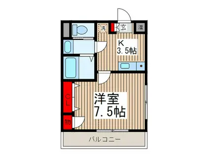 みんなのアパ-トメント(1K/1階)の間取り写真