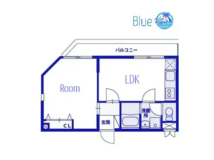 スマートVILLA川崎(1LDK/1階)の間取り写真