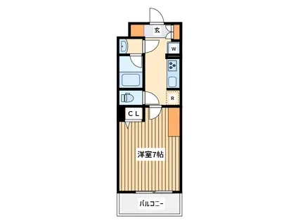 コモレール(1K/3階)の間取り写真