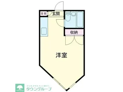 パールハイツ増渕(ワンルーム/1階)の間取り写真