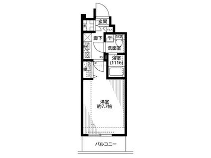 プレール・ドゥーク西川口(1K/4階)の間取り写真