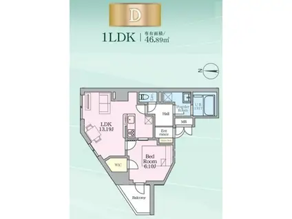 DAIWAグレイスメゾン亀戸(1LDK/3階)の間取り写真