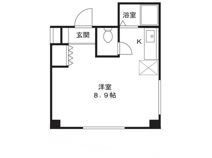 フィーユヴェール(ワンルーム/1階)の間取り写真