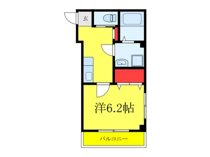 ＪＲ山手線 鶯谷駅 徒歩7分 6階建 築19年(1K/4階)の間取り写真