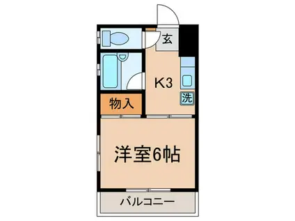 YTビル(1K/2階)の間取り写真