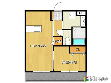 コンフォートKII(1LDK/2階)の間取り写真