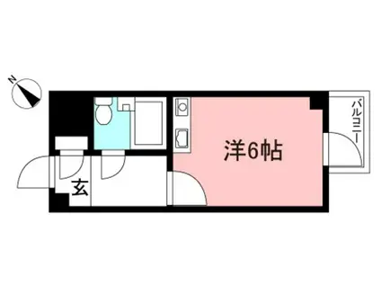 ライオンズマンション三鷹台(ワンルーム/3階)の間取り写真