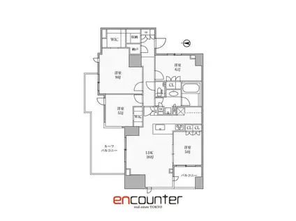 ディームス方南町(4LDK/11階)の間取り写真