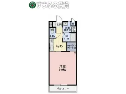 カトレアA(1K/2階)の間取り写真