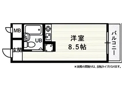 朝日プラザアドバンス淡路(ワンルーム/2階)の間取り写真