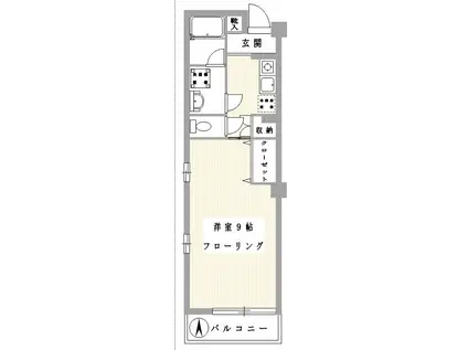 コモドパラッツォ本町(1K/2階)の間取り写真