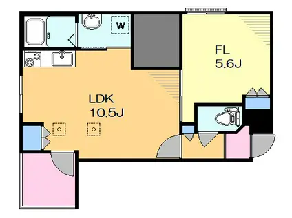 ヘーベルメゾン・リリ(1LDK/3階)の間取り写真