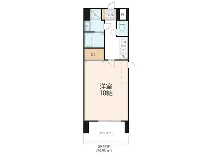 GRAND SOLEIL III(1K/9階)の間取り写真