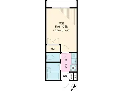 アーバンクレスト(1K/1階)の間取り写真