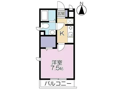 MJキャッスル(1K/2階)の間取り写真