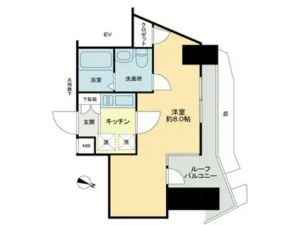 アクサス後楽園(1K/5階)の間取り写真