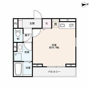 RIVER SYO(ワンルーム/1階)の間取り写真