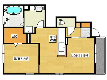 SUNNY FLAT YASUDAII(1LDK/1階)の間取り写真