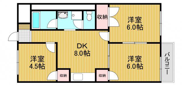 SAMURAIマンション(3DK/5階)の間取り写真