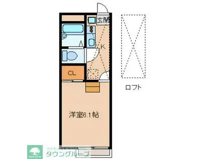 レオパレスルミエール本町(1K/1階)の間取り写真