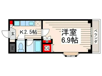 コンフォートM(1K/3階)の間取り写真