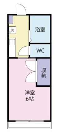 ＪＲ東海道本線 浜松駅 徒歩16分 2階建 築33年(1K/2階)の間取り写真