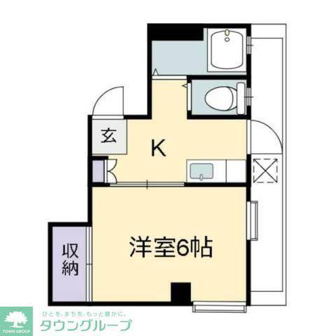 第1小野ビル(1K/5階)の間取り写真