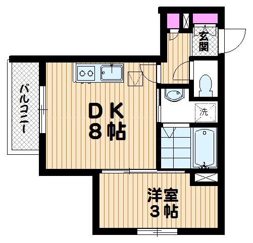 MAISON KANEKO(1DK/1階)の間取り写真