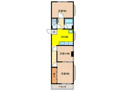 メゾン丸山(3DK/3階)の間取り写真