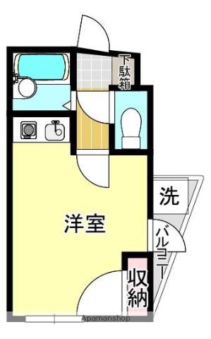 ネクステージ清水(ワンルーム/2階)の間取り写真