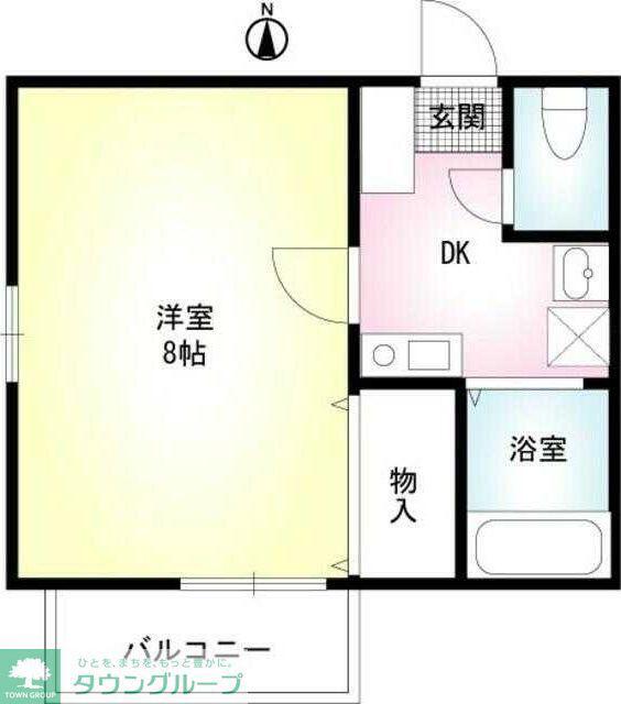 サンハウス壱番館(1K/1階)の間取り写真