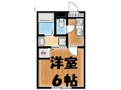 AMBITION袋山(1K/1階)の間取り写真