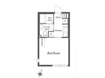 ルクレ千石(ワンルーム/2階)の間取り写真