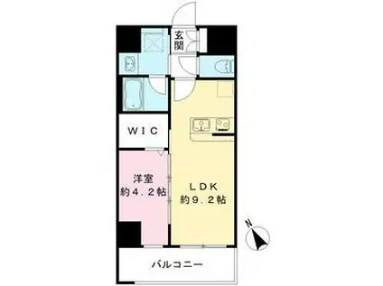 アクエルド明石西(1LDK/4階)の間取り写真