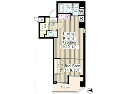 PRIMA STELLA秋葉原(1LDK/4階)の間取り写真