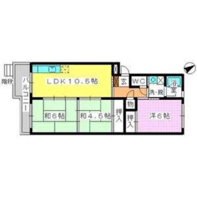 アベニュー88(3LDK/1階)の間取り写真