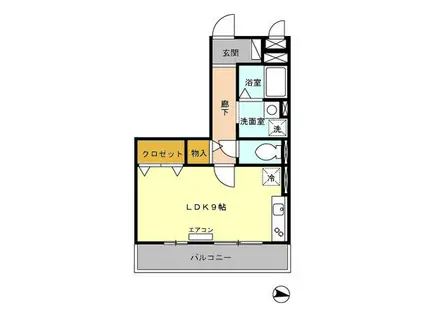 センプリーチェ(ワンルーム/3階)の間取り写真